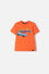 CAMISETA DE HOT WHEELS NARANJA CON CUELLO REDONDO PARA NIÑO 2T A 5T