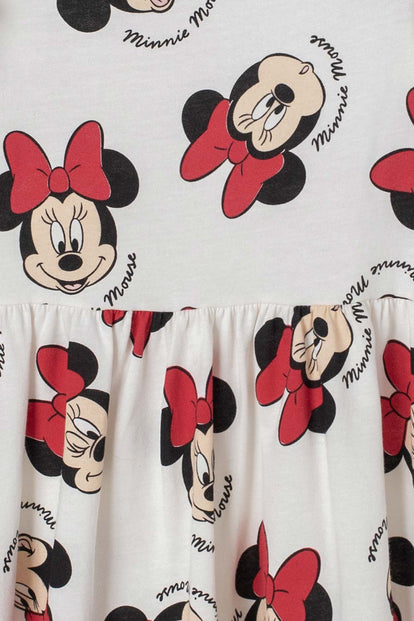  VESTIDO DE MINNIE MOUSE MARFIL PARA NIÑA 2T A 5T