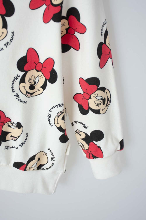 Card slide image -  CONJUNTO DE MINNIE MOUSE CON CORDÓN MARFIL PARA NIÑA 2T A 5T