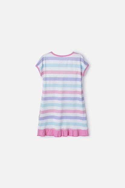 PIJAMA DE HELLO KITTY TIPO BATOLA MULTICOLOR PARA NIÑA 2T A 5T