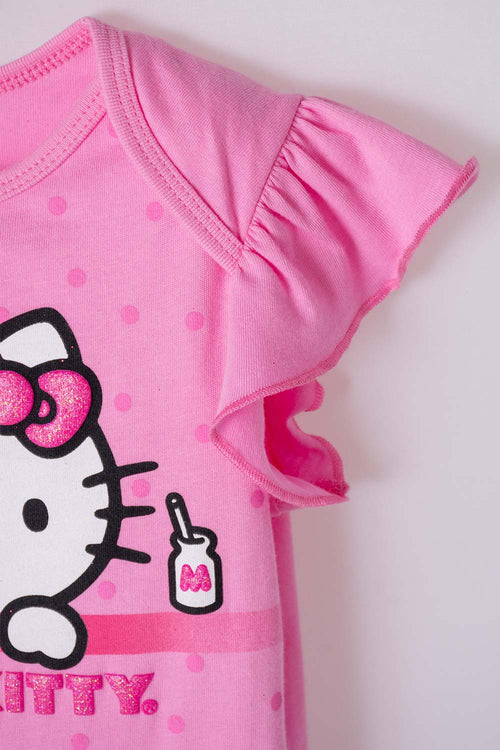 Card slide image -  BODY DE HELLO KITTY MANGA CORTA ROSADO PARA BEBÉ NIÑA