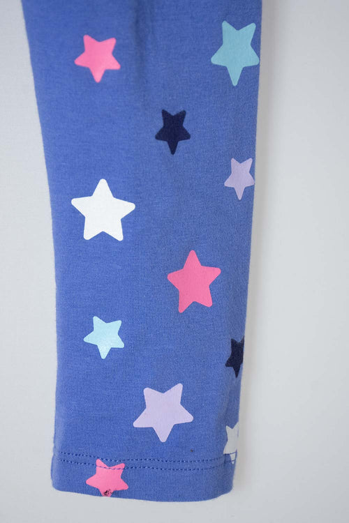CONJUNTO DE BLUEY MARFIL Y AZUL DE LEGGINS PARA NIÑA 2T A 5T