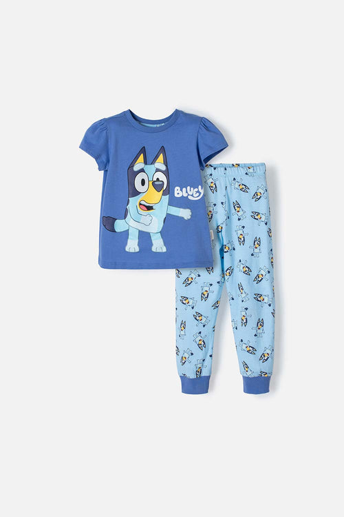 Card slide image -  PIJAMA DE BLUEY MULTICOLOR MANGA CORTA PARA NIÑA 2T A 6T