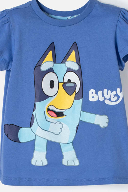 PIJAMA DE BLUEY MULTICOLOR MANGA CORTA PARA NIÑA 2T A 6T