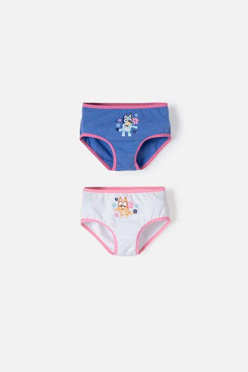 Card slide image -  PACK X2 PANTIES DE BLUEY BLANCO Y AZUL NIÑA 2T A 6T