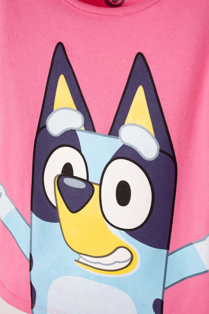  CAMISETA DE BLUEY ROSADA MANGA CORTA PARA NIÑA 2T A 6T