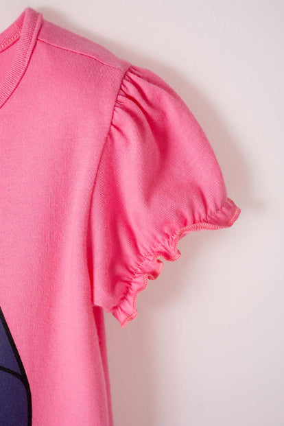  CAMISETA DE BLUEY ROSADA MANGA CORTA PARA NIÑA 2T A 6T