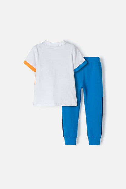 CONJUNTO DE BLUEY AZUL Y BLANCO DE PANTALÓN LARGO PARA NIÑO 2T A 6T