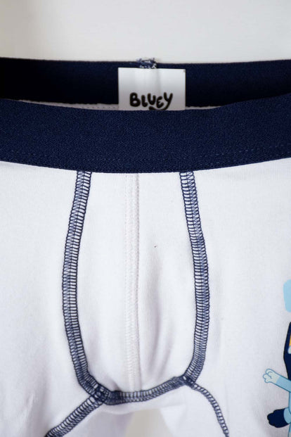 PACK X2 BOXER DE BLUEY AZUL Y BLANCO PARA NIÑO 2T A 6T