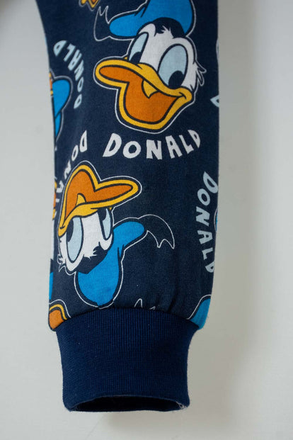 PIJAMA PATO DONALD CON PANTALÓN LARGO AZUL PARA BEBÉ NIÑO