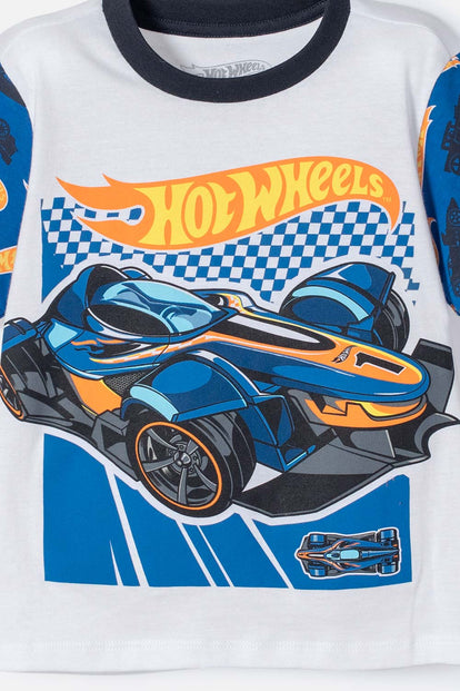  PIJAMA DE HOTWHEELS MANGA CORTA MULTICOLOR PARA NIÑO 2T A 5T