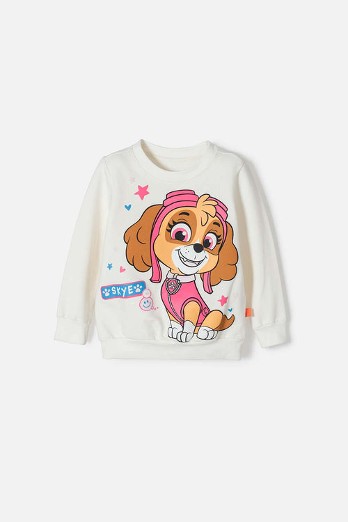 Card slide image -  BUZO DE PAW PATROL CERRADO MARFIL PARA NIÑA 2T A 5T