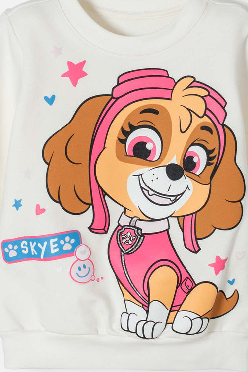 Card slide image -  BUZO DE PAW PATROL CERRADO MARFIL PARA NIÑA 2T A 5T