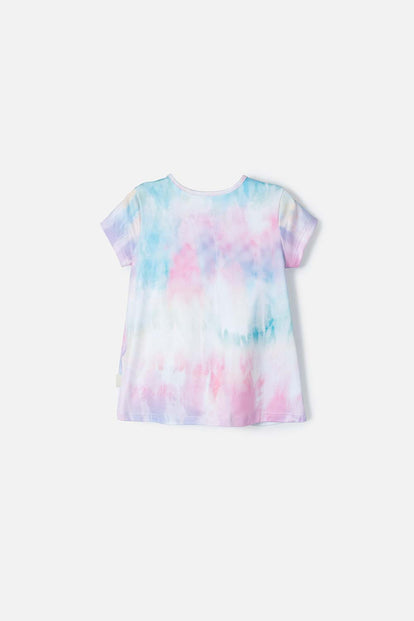 CAMISETA DE STITCH MULTICOLOR MANGA CORTA PARA NIÑA 2T A 5T