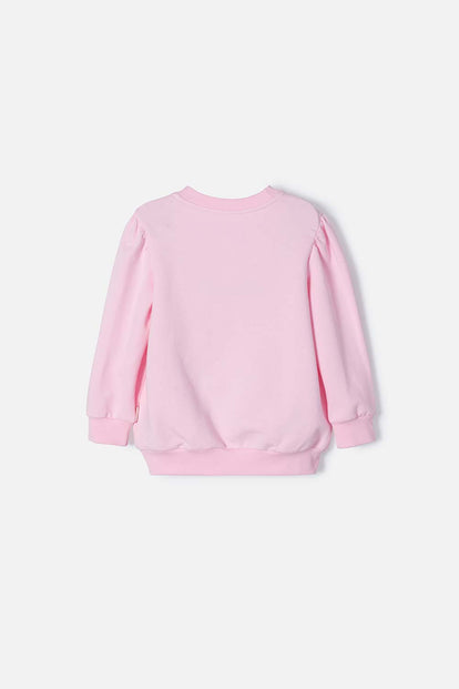 BUZO DE STITCH ROSADO CLARO CERRADO PARA NIÑA 2T A 5T
