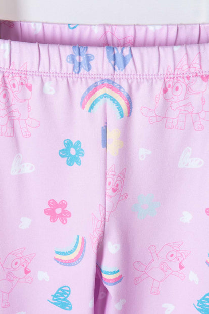 PIJAMA DE BLUEY PANTALÓN LARGO ROSADO PARA NIÑA 2T A 6T