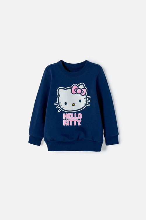 Card slide image -  BUZO HELLO KITTY CERRADO AZUL PARA NIÑA 2T A 5T