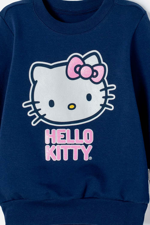 Card slide image -  BUZO HELLO KITTY CERRADO AZUL PARA NIÑA 2T A 5T