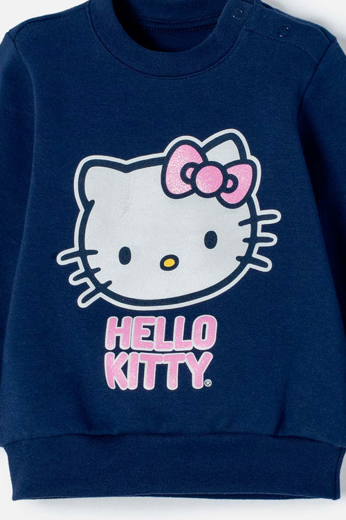 Card slide image -  BUZO HELLO KITTY CERRADO AZUL PARA BEBÉ NIÑA
