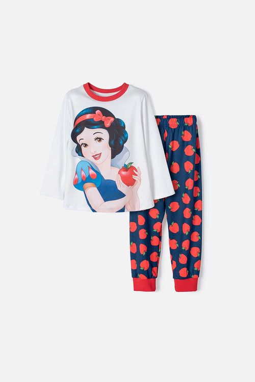 Card slide image -  PIJAMA PRINCESAS DISNEY CON PANTALÓN LARGO BLANCO Y AZUL PARA NIÑA 2T A 5T