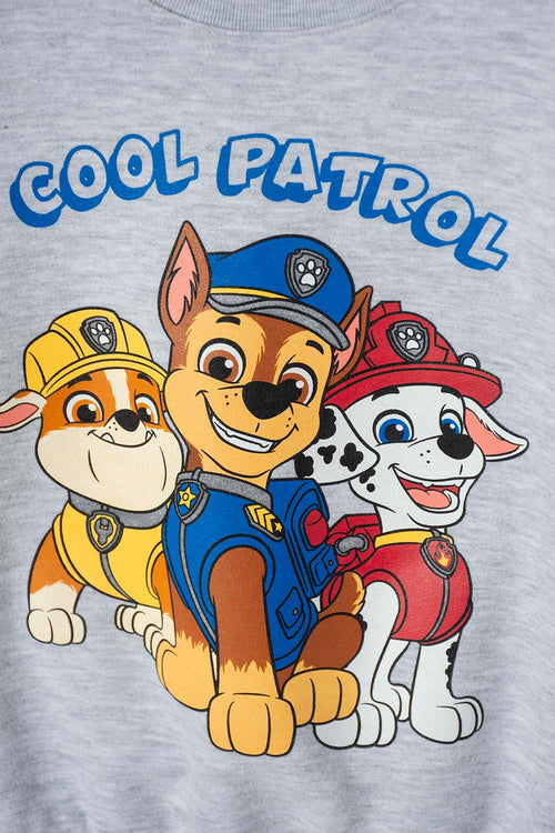 Card slide image -  CONJUNTO DE PAW PATROL ROJO Y GRIS JASPE PARA NIÑO 2T A 6T
