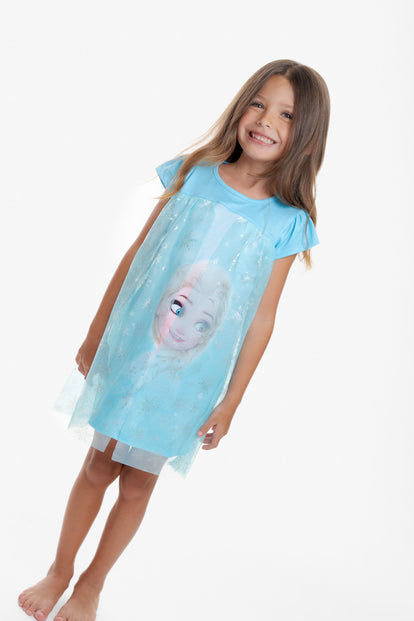 PIJAMA DE FROZEN TIPO BATOLA PARA NIÑA