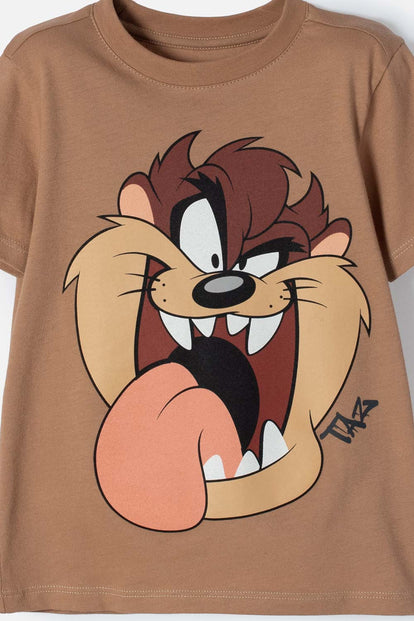 CAMISETA LOONEY TUNES MANGA CORTA CARAMELO PARA NIÑO 2T A 5T
