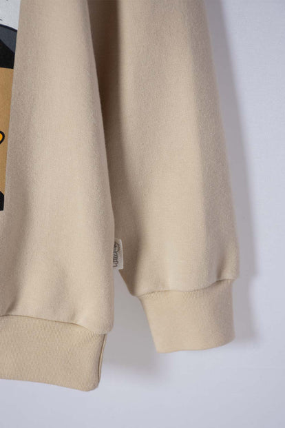 BUZO LOONEY TUNES CERRADO CAQUI PARA NIÑO 2T A 5T