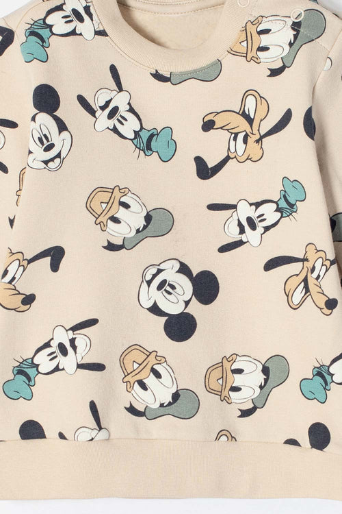 Card slide image -  CONJUNTO DE MICKEY MOUSE CAQUI PARA BEBÉ NIÑO