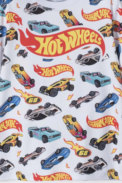 CAMISETA HOT WHEELS MANGA CORTA MULTICOLOR PARA NIÑO 2T A 6T