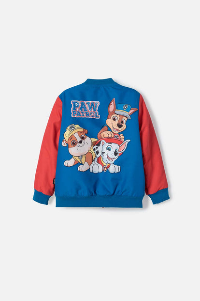 CHAQUETA DE PAW PATROL CON CIERRE AZUL Y ROJO PARA NIÑO 2T A 5T