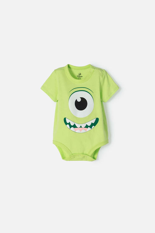 Card slide image -  BODY DE MONSTERS UNIVERSITY VERDE CON AJUSTE EN ENTREPIERNA PARA BEBÉ NIÑO