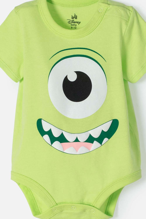 Card slide image -  BODY DE MONSTERS UNIVERSITY VERDE CON AJUSTE EN ENTREPIERNA PARA BEBÉ NIÑO