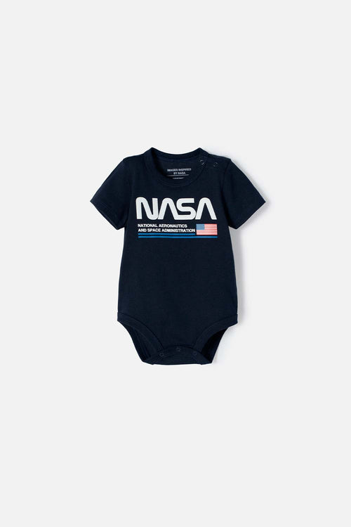 Card slide image -  BODY DE LA NASA AZUL MANGA CORTA PARA BEBÉ NIÑO