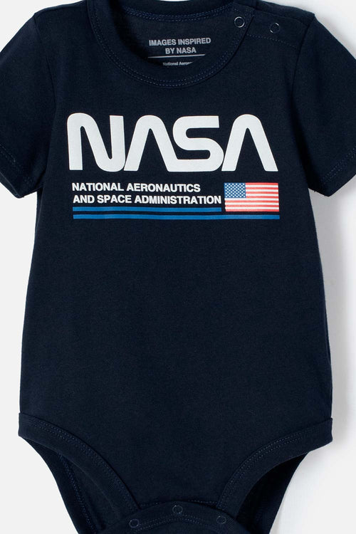 Card slide image -  BODY DE LA NASA AZUL MANGA CORTA PARA BEBÉ NIÑO