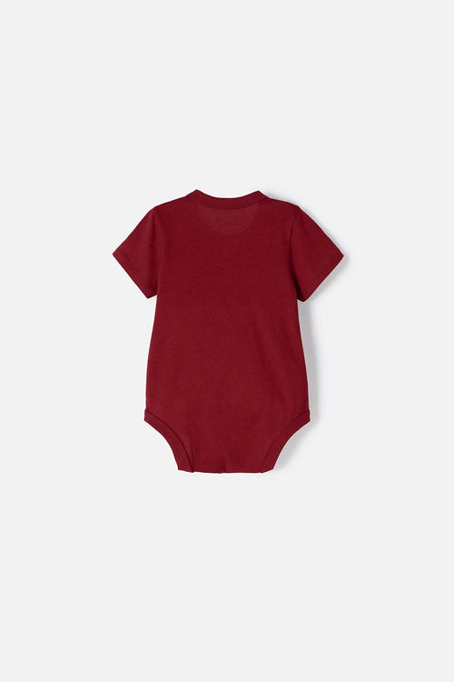BODY DE HARRY POTTER ROJO MANGA CORTA PARA BEBÉ NIÑO