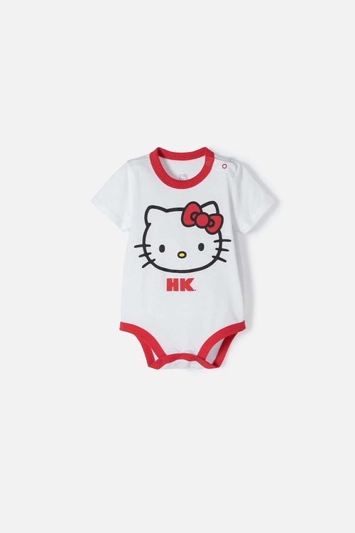 Card slide image -  BODY DE HELLO KITTY MANGA CORTA BLANCO PARA BEBÉ NIÑA