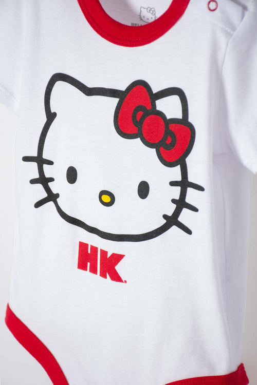 Card slide image -  BODY DE HELLO KITTY MANGA CORTA BLANCO PARA BEBÉ NIÑA