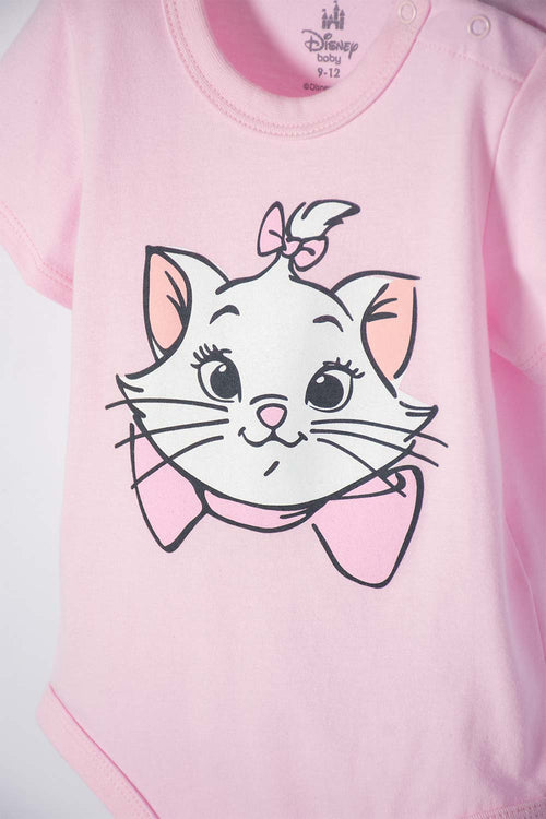 Card slide image -  BODY DE LOS ARISTOGATOS ROSADO ESTAMPADO EN FRENTE PARA BEBÉ NIÑA