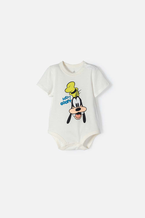 Card slide image -  BODY DE GOOFY MARFIL CON AJUSTE EN ENTREPIERNA PARA BEBÉ NIÑO