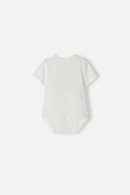 BODIE DE GOOFY MARFIL CON AJUSTE EN ENTREPIERNA PARA BEBÉ NIÑO