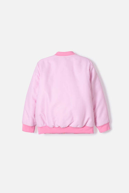 CHAQUETA DE BLUEY CON CIERRE ROSADA PARA NIÑA 2T A 6T