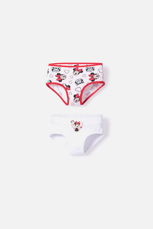 Card slide image -  PACK X2 PANTIES DE MINNIE MOUSE MULTICOLOR PARA NIÑA 2T A 5T