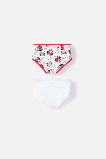  PACK X2 PANTIES DE MINNIE MOUSE MULTICOLOR PARA NIÑA 2T A 5T