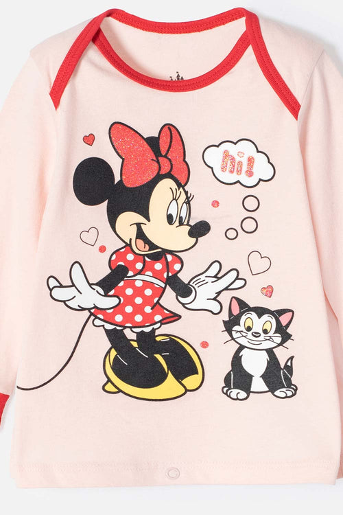 Card slide image -  PIJAMA DE MINNIE MOUSE ESTAMPADO ROSADO PARA BEBÉ NIÑA