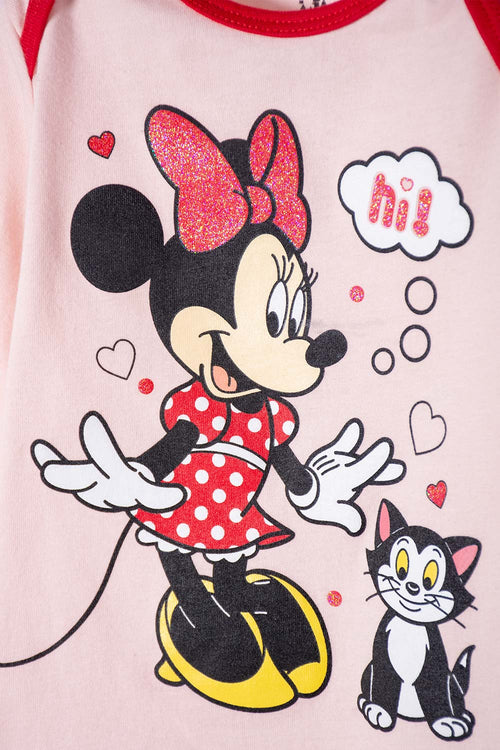 Card slide image -  PIJAMA DE MINNIE MOUSE ESTAMPADO ROSADO PARA BEBÉ NIÑA