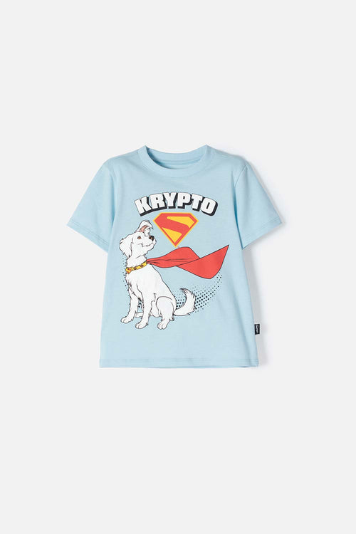 Card slide image -  CAMISETA DE SUPERMAN MANGA CORTA AZUL PARA NIÑO 2T A 5T