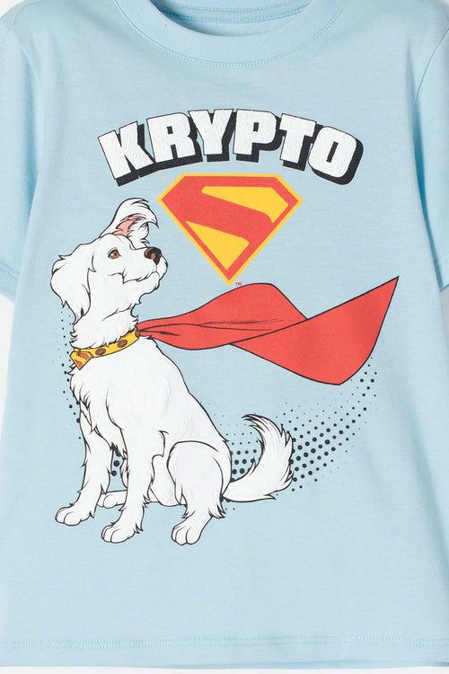 Card slide image -  CAMISETA DE SUPERMAN MANGA CORTA AZUL PARA NIÑO 2T A 5T