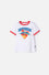 CAMISETA DE SUPERMAN MANGA CORTA BLANCO Y ROJO PARA NIÑO 2T A 5T