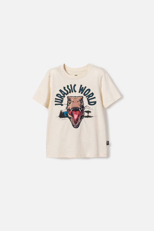 Card slide image -  CAMISETA DE JURASSIC WORLD CAFÉ MANGA CORTA PARA NIÑO 2T A 5T